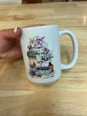 White Lavender Floral 'Best Mom Ever' Ceramic Coffee Mug